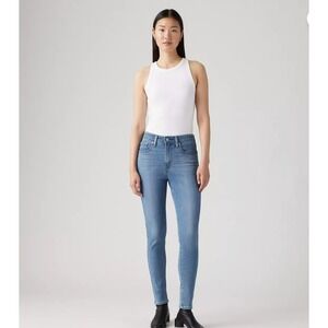Levis Womens‎ High Waisted Skinny Jeans Light Wash Denim Casual Stylish